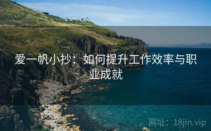 爱一帆小抄：如何提升工作效率与职业成就
